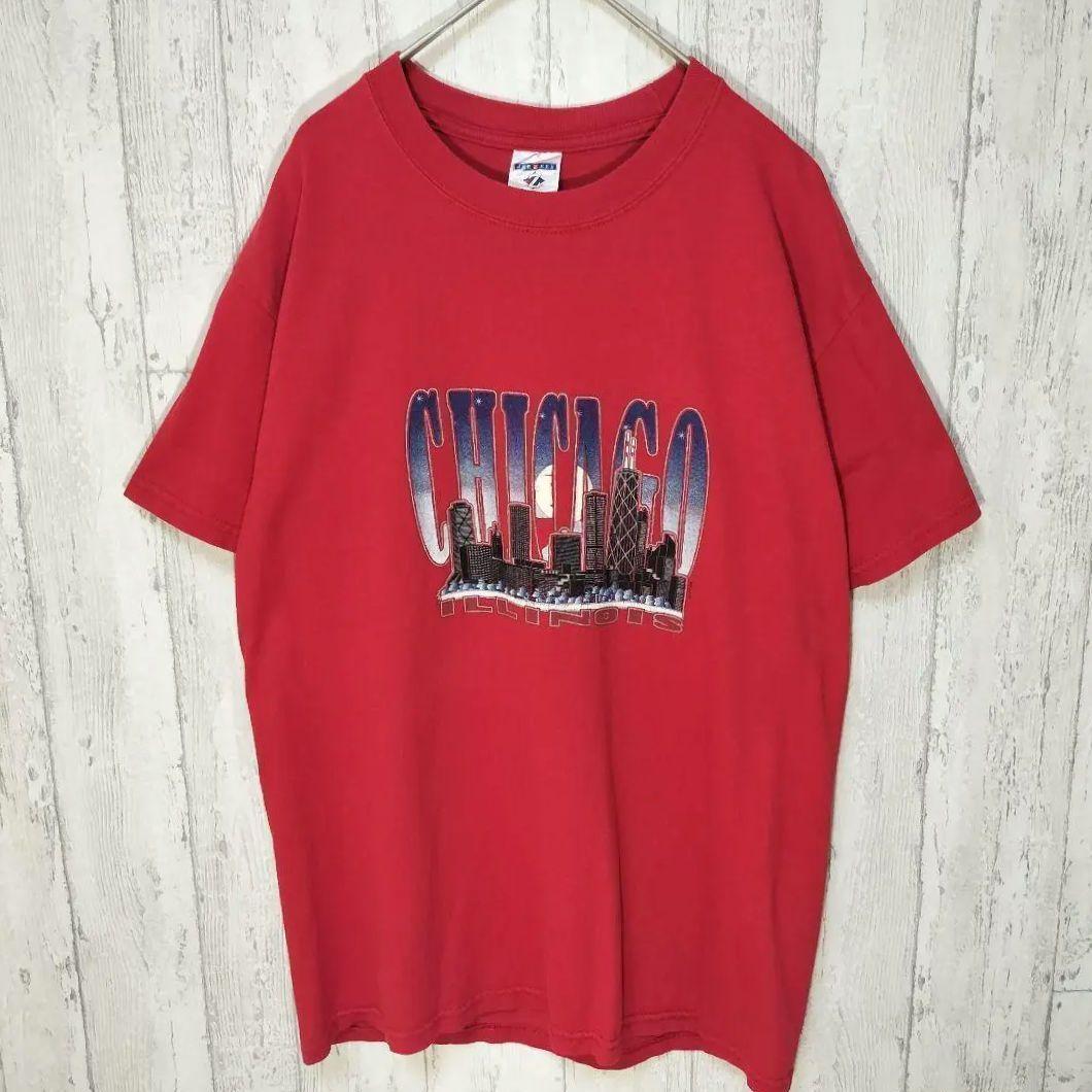 90s JERZEES ジャージーズ USA古着  シカゴ レッド アメカジ #h70拍卖