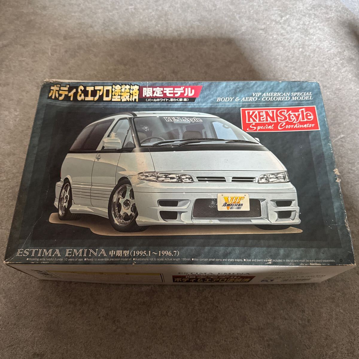 同梱可 希少 限定モデル アオシマ 1/24 ケンスタイル トヨタ エスティマ エミーナ 塗装済 KENSTYLE 未組立拍卖