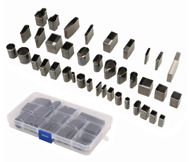 ■送料安!■型抜き ポンチ 39個セット レザークラフト 工具 クリアケース 39ポンチ 抜き 型 スマホ 手帳 抜き型 未使用拍卖