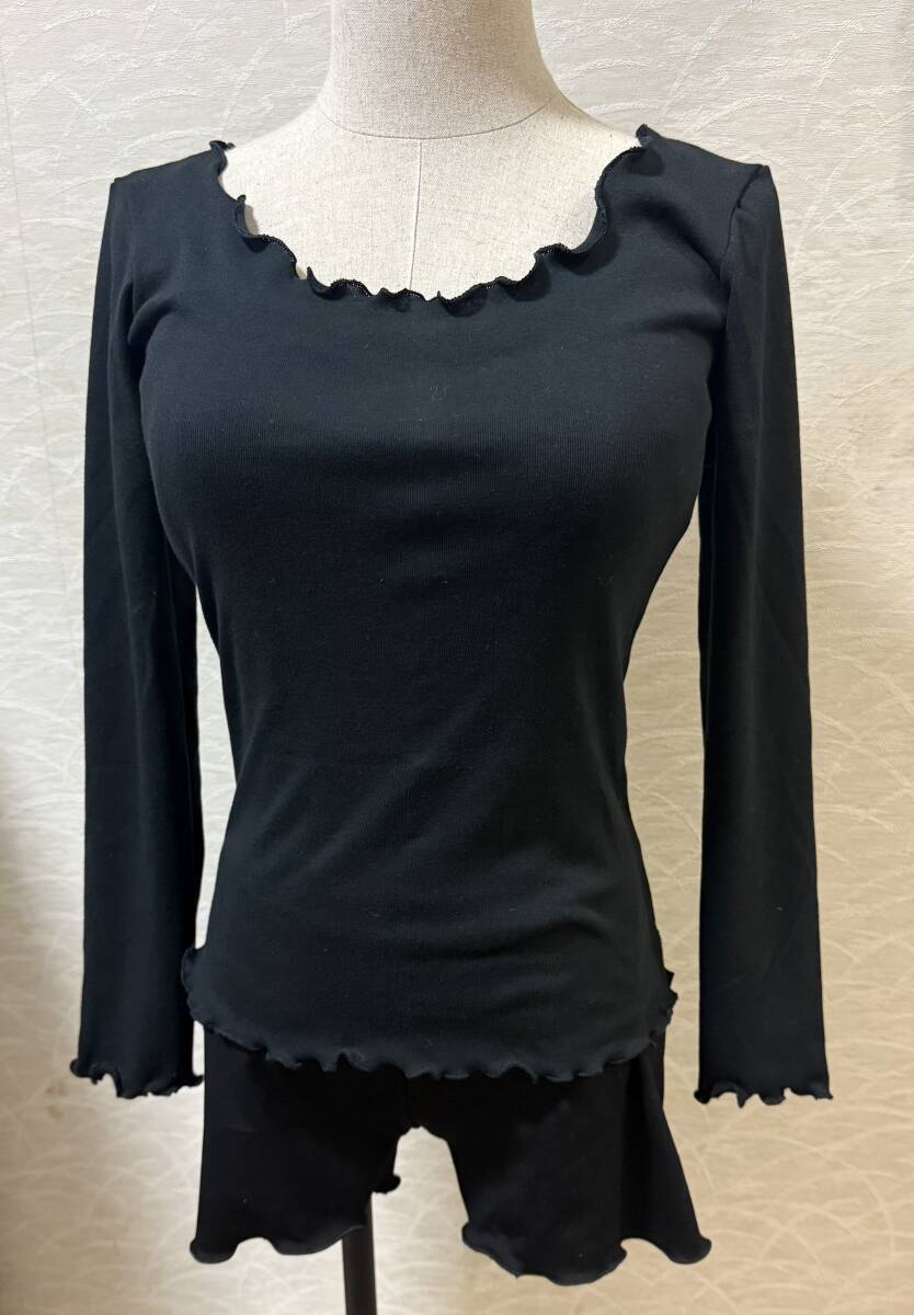 バレエ/ピラティス/ヨガなど トップス 長袖ロング  黒 M 拍卖