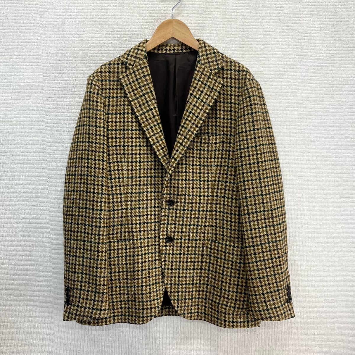 BEAMS HEART ビームスハート 41-61-0045-819 テーラードジャケット 千鳥格子 ウール XL 10123922拍卖