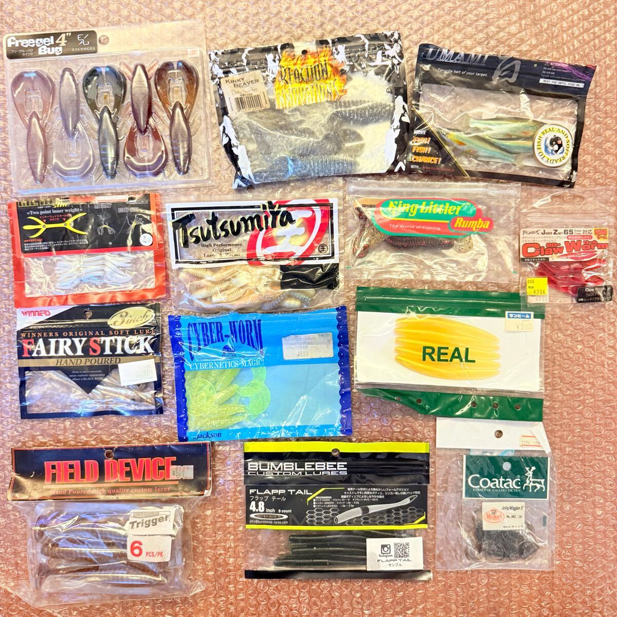 送料無料『バス釣り ワーム 大量セット』ワームセット 開封済み 未使用 ③304拍卖