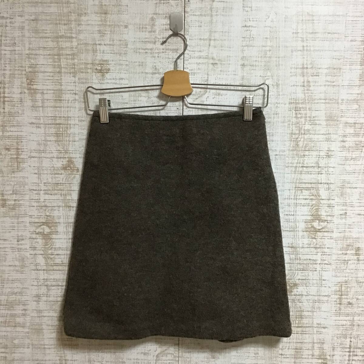 A606◇agnes b.|アニエスベー 台形スカート ブラウン サイズXS拍卖