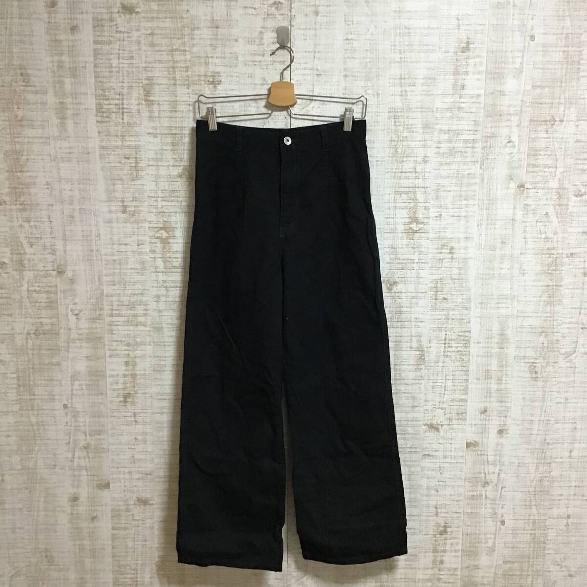 A648◇niko and...|ニコアンド ワイドパンツ 黒 サイズF拍卖