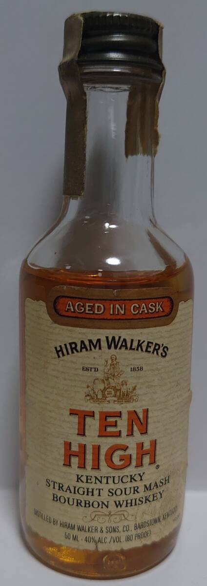 ミニボトル バーボン・ウイスキー「TEN HIGH」 03011拍卖