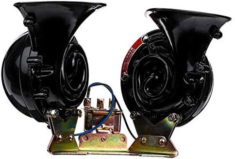 新入荷新品未使用人気品爆音デュアルトラックホーン 350dBの大音量 24V専用 ブラック拍卖