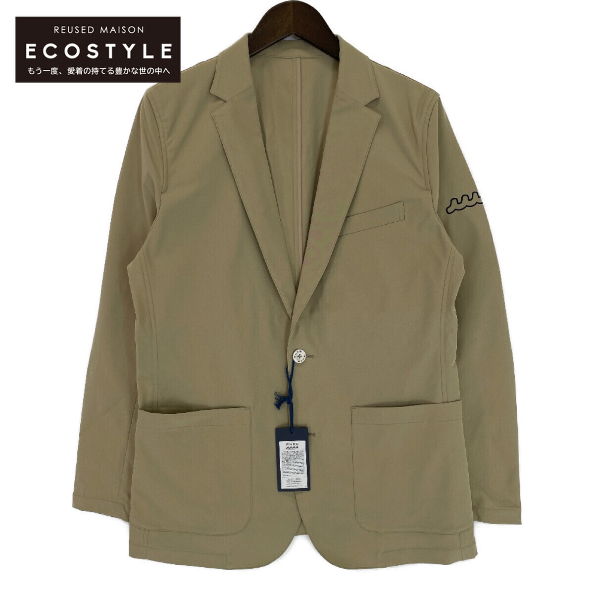 新品/ muta MAINEムータ マリン MMJC-4432309 ストレッチツイル テーラード ジャケット 5 ベージュ メンズ拍卖