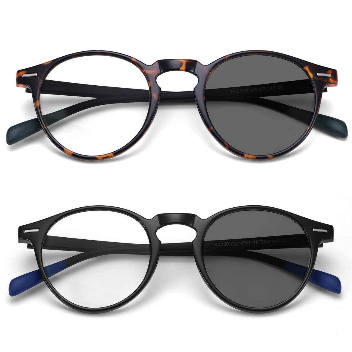 【人気商品】ブルーライトカットメガネ TR90フレーム 伊達メガネ 調光サングラス メンズ レディース 男女兼用 [Dollger拍卖