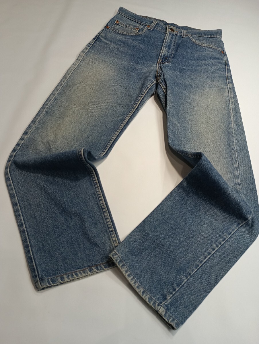 90's ヴィンテージ Levi's リーバイス 505 USA製 濃淡色落ちデニム テーパード ジーンズ パンツ W32 L34約78cm 1991年 ボタン裏525拍卖