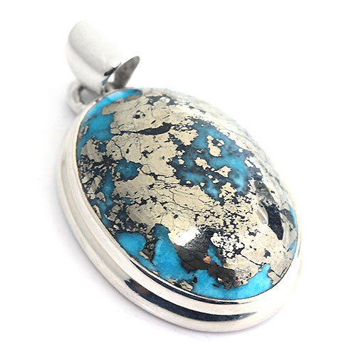 〔J334-7〕アリゾナターコイズ SV925 ペンダントトップ Arizona Turquoise拍卖