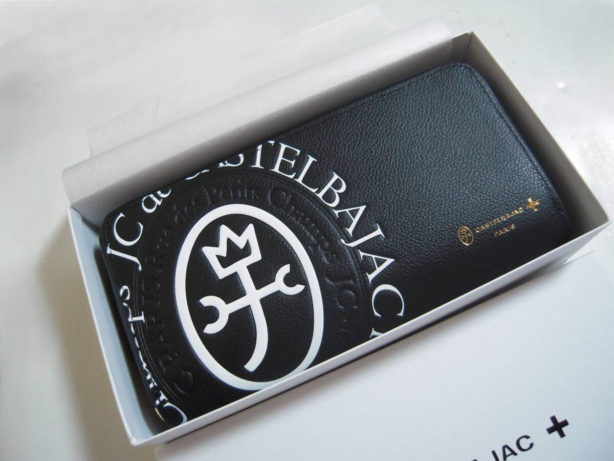 新品未使用品 カステルバジャック CASTELBAJAC ラウンドファスナー マチ付き 長財布 コメット 牛革 白 送料無料拍卖