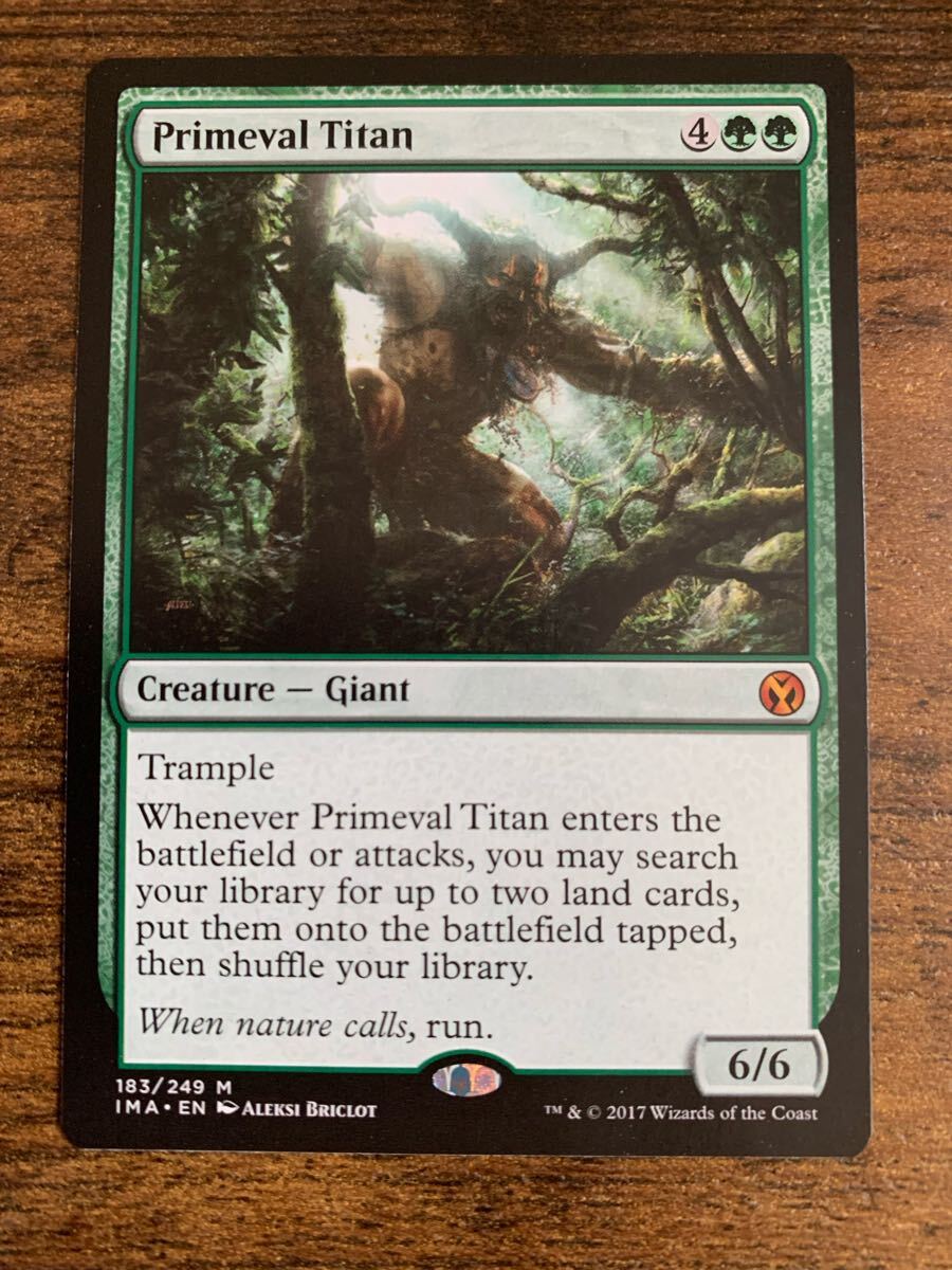 MTG アイコニックマスターズ IMA《原始のタイタン/Primeval Titan》英語 通常版 1枚拍卖
