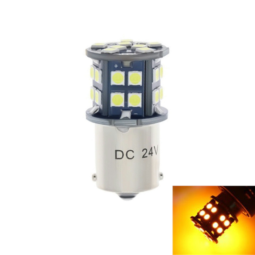 TRS 24V車用 LEDバルブ S25 28連 アンバー ピン角180度 24V 310024拍卖
