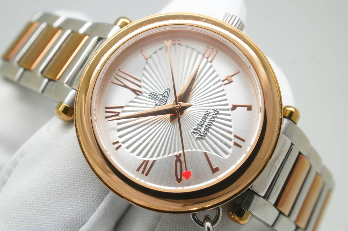 C37●作動良好 Vivienne westwood ヴィヴィアン ウエストウッド VV006RSSL レディース腕時計 コンビ お洒落 クォーツ拍卖