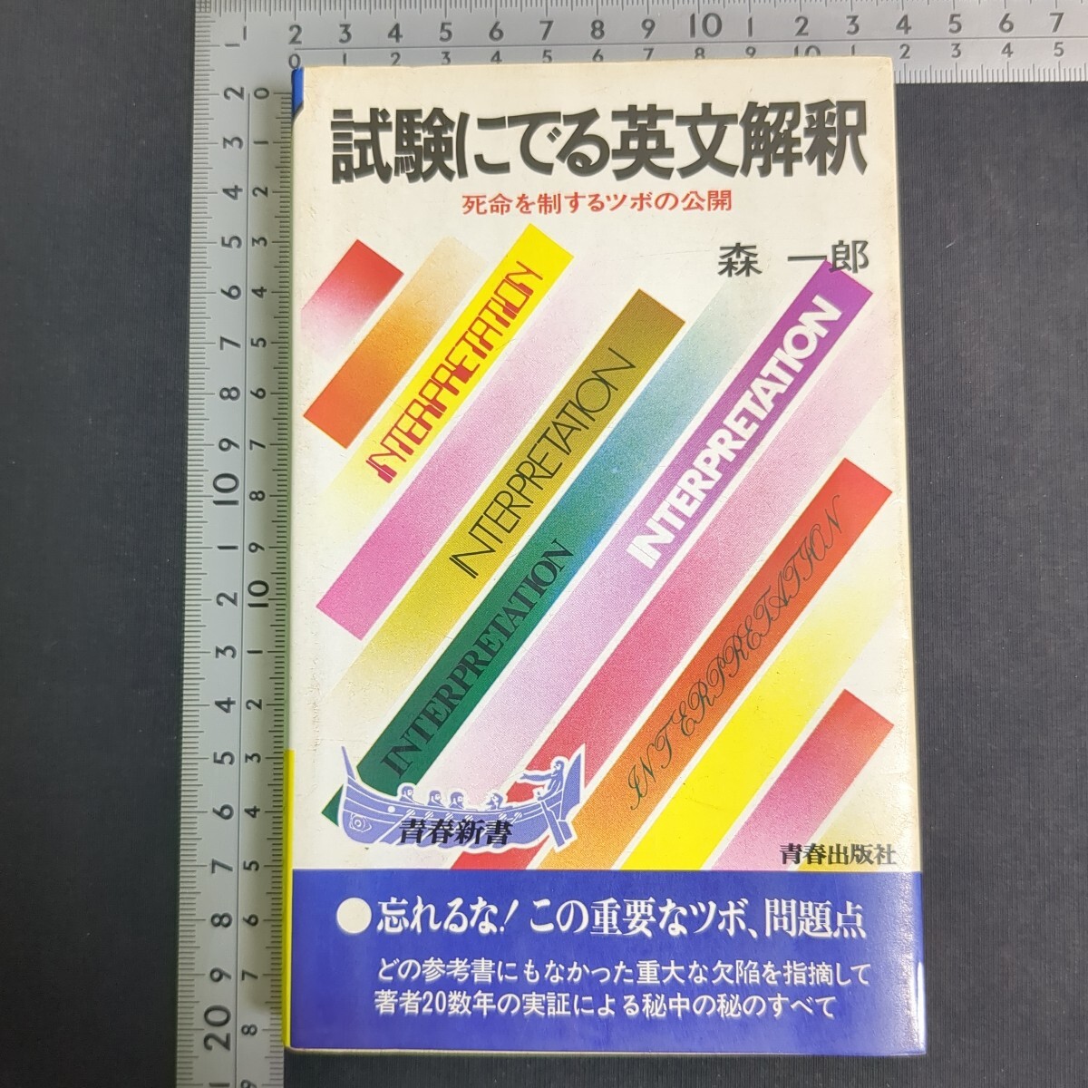 251)森一郎『試験に出る英文解釈』85刷 1980(昭和55)年 青春新書 青春出版社 高校英語 大学受験 英作文 英単語 英文法 問題集 参考書拍卖