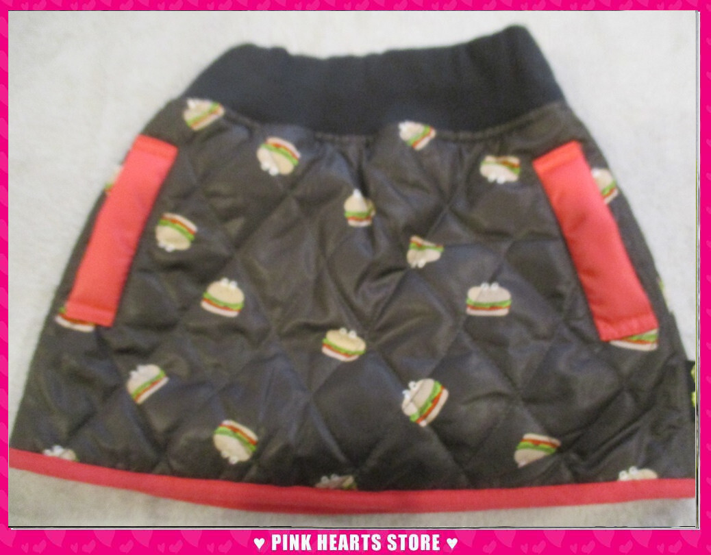 新品キッズ◇F.O KIDS(エフオーキッズ)ハンバーガー柄キルト防寒スカート 100cm 49-6024拍卖