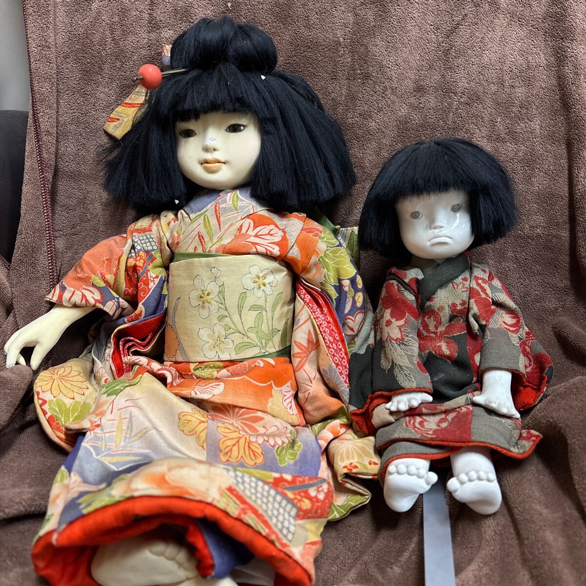 ① 日本人形 アンティーク 女の子 着物 昭和レトロ アンティーク コレクション拍卖