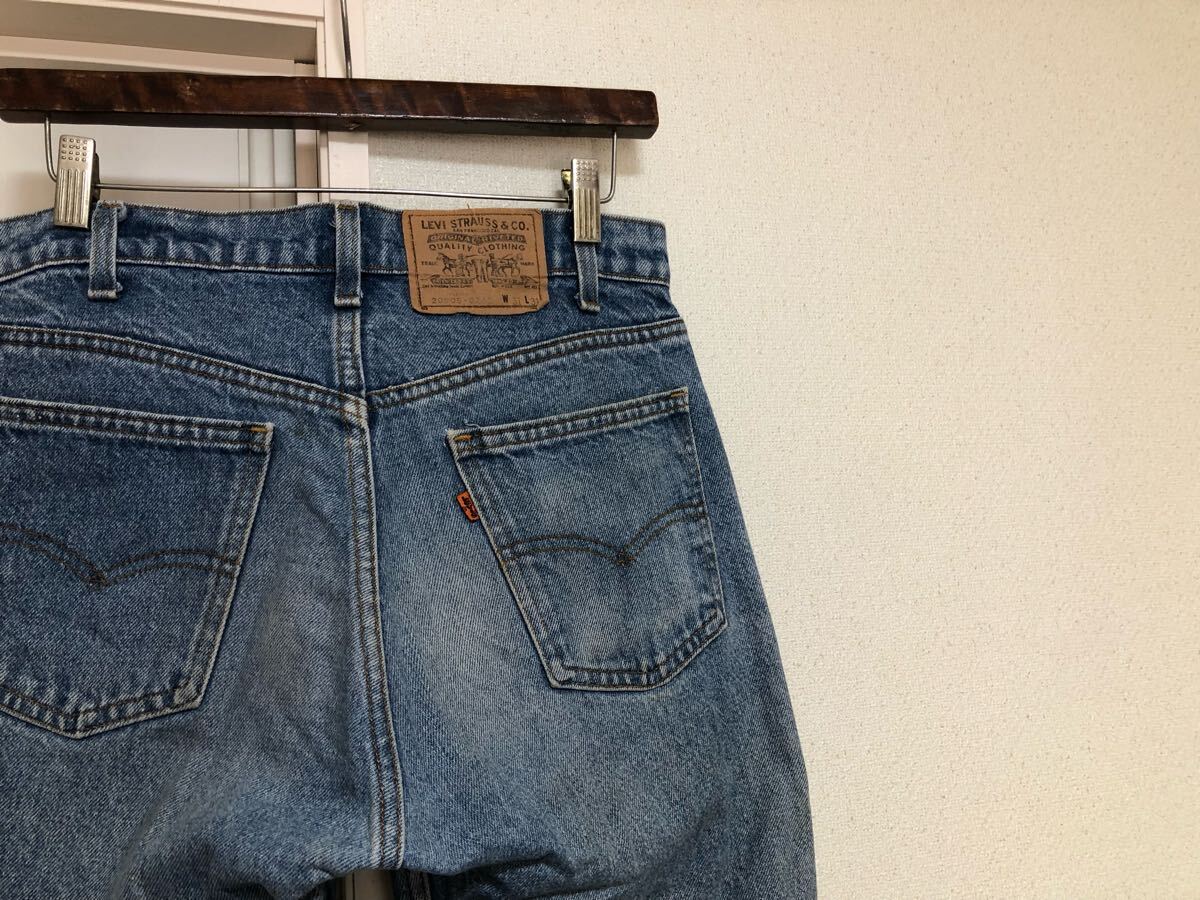 86年1月製80sヴィンテージMADE IN USA アメリカ製リーバイス505-0217デニムパンツトップボタン裏585工場サイズ表記W31実測W79cmL78cm拍卖