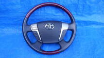 H22年 20系 ヴェルファイア ANH20W ANH25W GGH20W GGH25W 純正 ウッド ステアリング ハンドル 管K1120拍卖