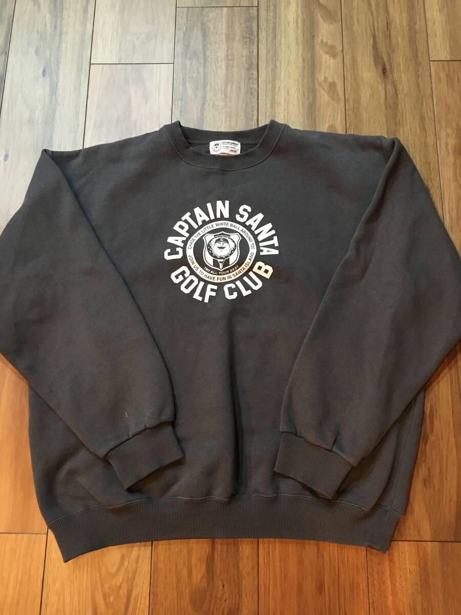 【USED】CAPTAIN SANTA GOLF CLUB ヘビーウェイト トレーナー XL チャコールグレー拍卖