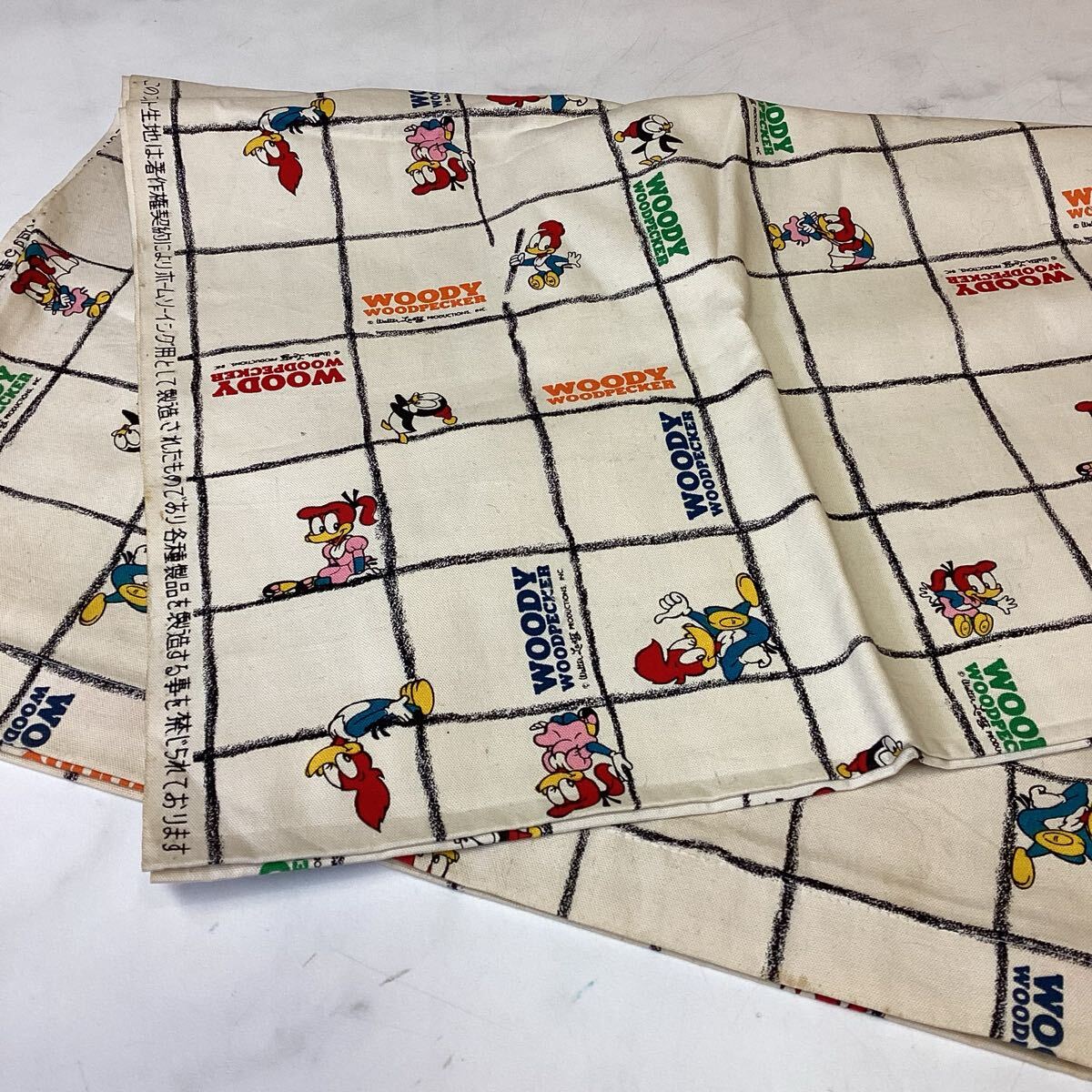 ウッディ・ウッドペッカー 生地 レトロ ヴィンテージ 裁縫 可愛い(ち-75)拍卖