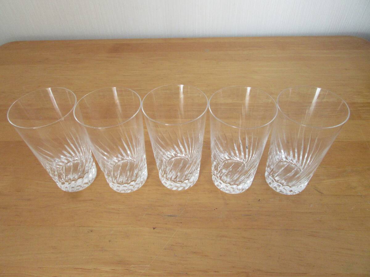 ★ガラス★硝子★タンブラーグラス 5個セット★コップ★ヴィンテージ★インテリア★オブジェ★昭和レトロ☆未使用☆拍卖