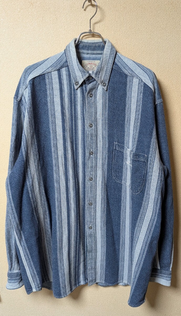 ARMANI JEANS 刺し子 シャツ 刺子 インディゴ アルマーニ ジーンズ 90s EMPORIO GIORGIO archive拍卖