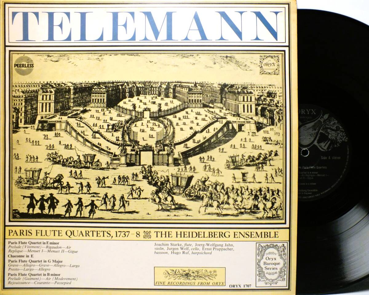LP ORYX 1707 輸入盤【フルート】ヨアヒム・シュタルケ テレマン PARIS FLUTE QUARTETS【8商品以上同梱で送料無料】2503拍卖