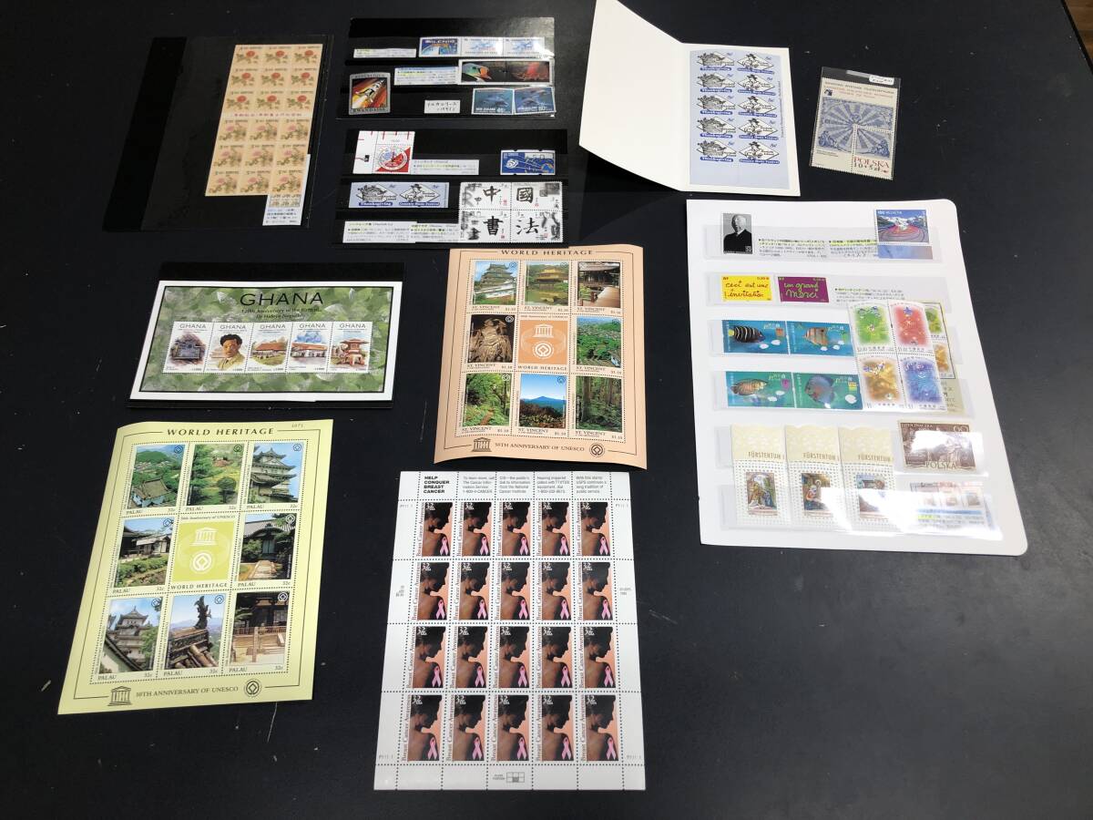 HB3122 海外切手 レース風穿孔入り切手 / ユネスコ50年 世界遺産 /ノーフォーク島 他 コレクション拍卖