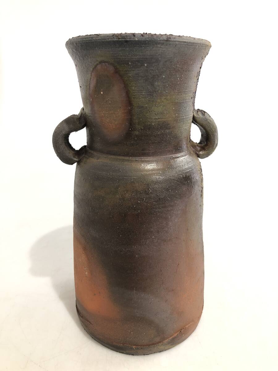 B3158 備前焼 在銘 印あり 花瓶 花器 花入 花生 拍卖