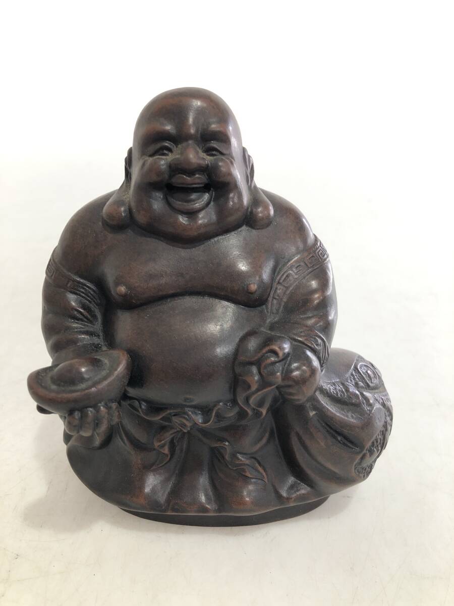 B3293 陶器製? 印あり? 布袋 七福神 置物 インテリア 縁起物拍卖