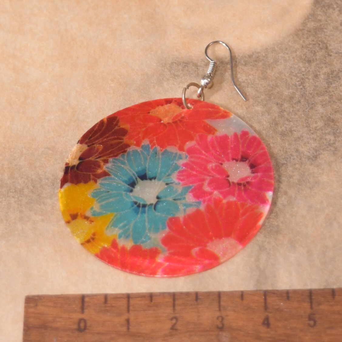 TS597 ピアス シェル お花 カピスシェル 貝 送料込拍卖