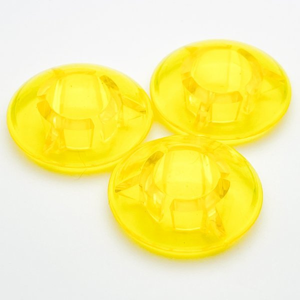 G122 エフェクタースイッチハットキャップ 丸タイプ 3個 イエロー拍卖