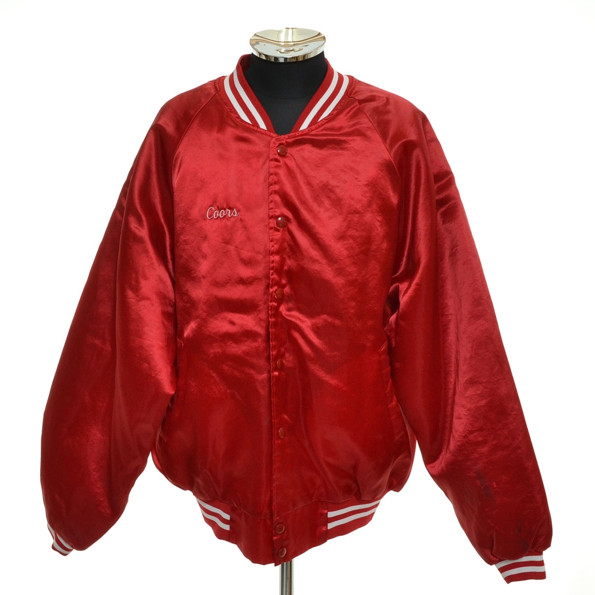 ●538514 HARTWELL ●スタジャン スタジアムジャケット USA製 コーチジャケット NEBRASKA サイズXL メンズ レッド拍卖