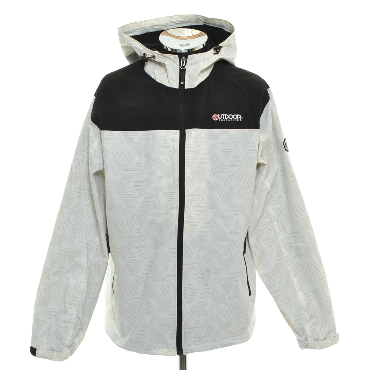 〇535267 OUTDOOR PRODUCTS アウトドア プロダクツ ◯マウンテンパーカー ジャケット サイズL メンズ ホワイト 総柄拍卖