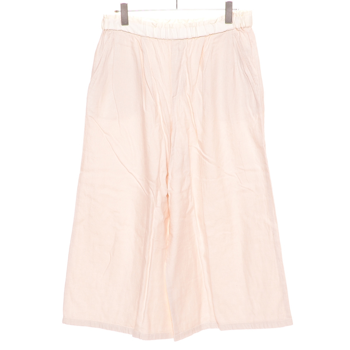 ■460434 studio CLIP スタジオクリップ アダストリア ○パンツ リファルコリラックスワイドパンツ サイズL レディース ホワイト 無地拍卖