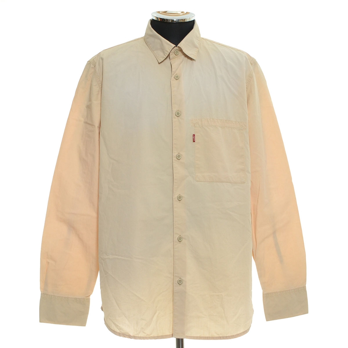 〇538098 Levis RED red tab リーバイスレッドタブ ◯長袖シャツ 62100-84 サイズL メンズ ベージュ拍卖