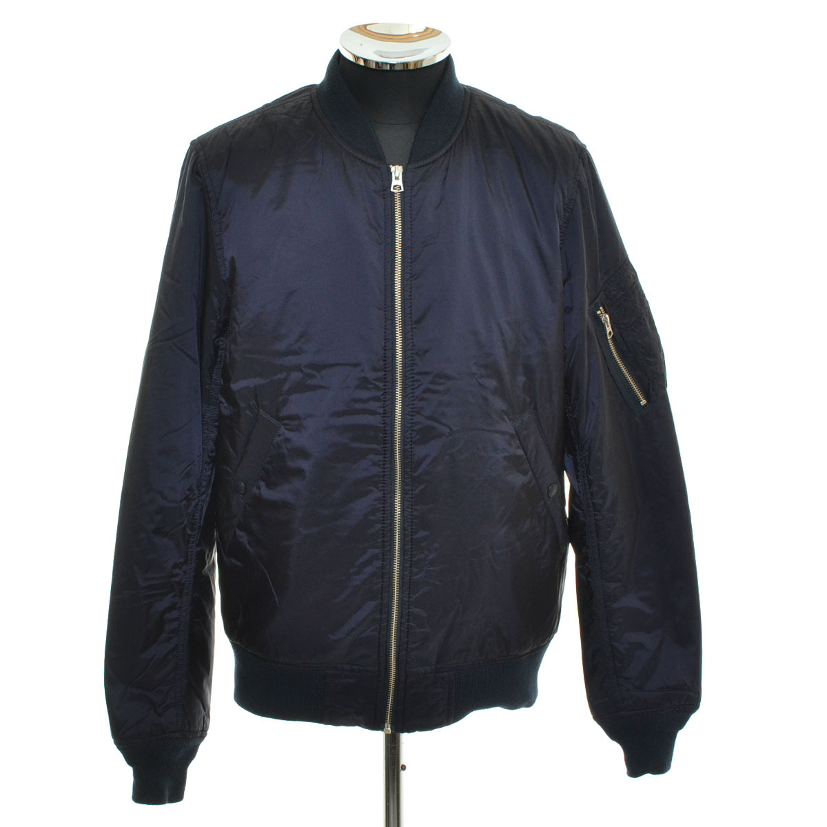 ●534736 ALPHA INDUSTRIES アルファインダストリーズ ●フライトジャケット MA-1 LITE SHELL TA1250-067 サイズL メンズ ネイビー拍卖