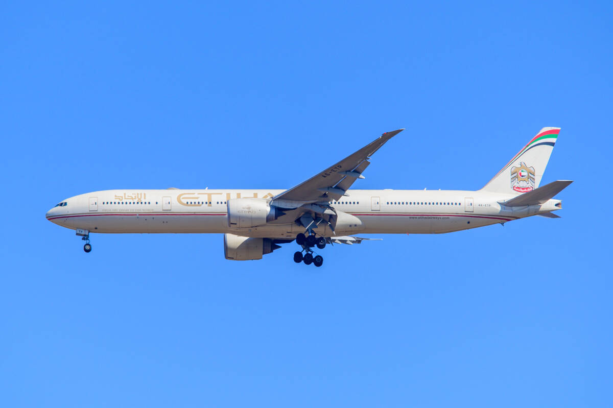 飛行機 デジタル 画像 レトロ塗装 ボーイング777 エティハド航空 1拍卖