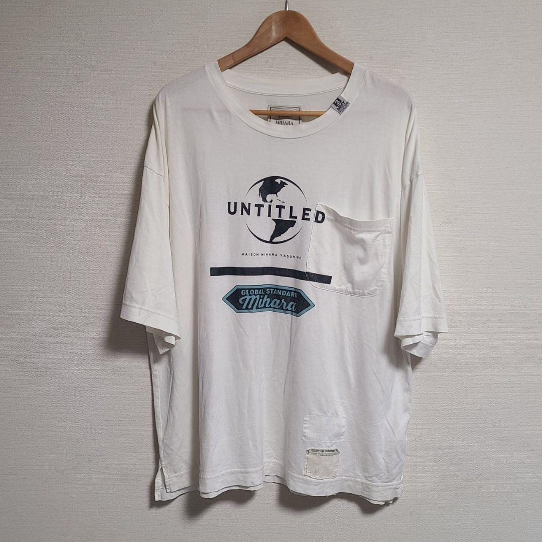 メゾン ミハラヤスヒロ Tシャツ 半袖 ロゴ プリント ポケット 白 MMY拍卖