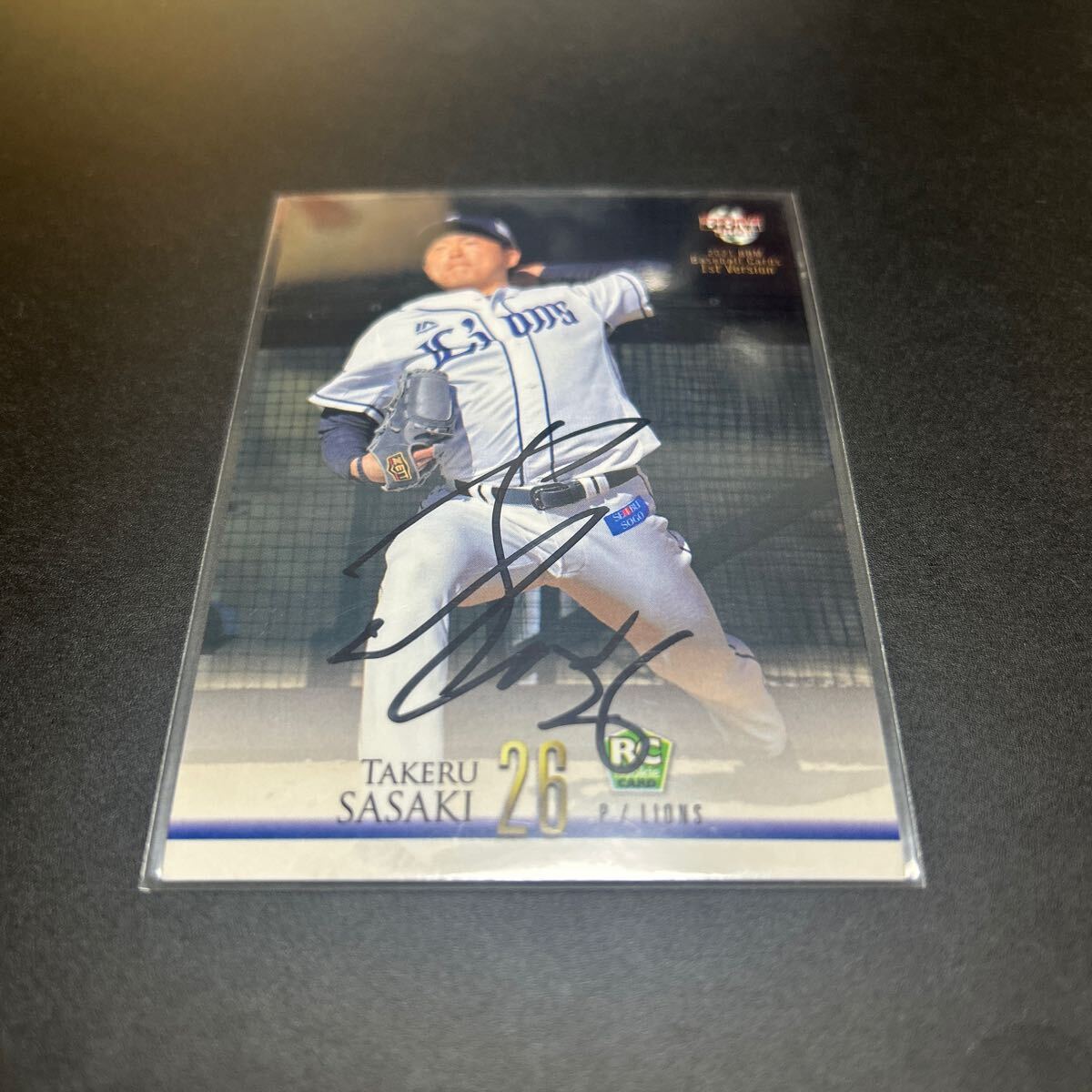 BBM EPOCH 2021 埼玉西武ライオンズ 佐々木健 直筆サインカード拍卖