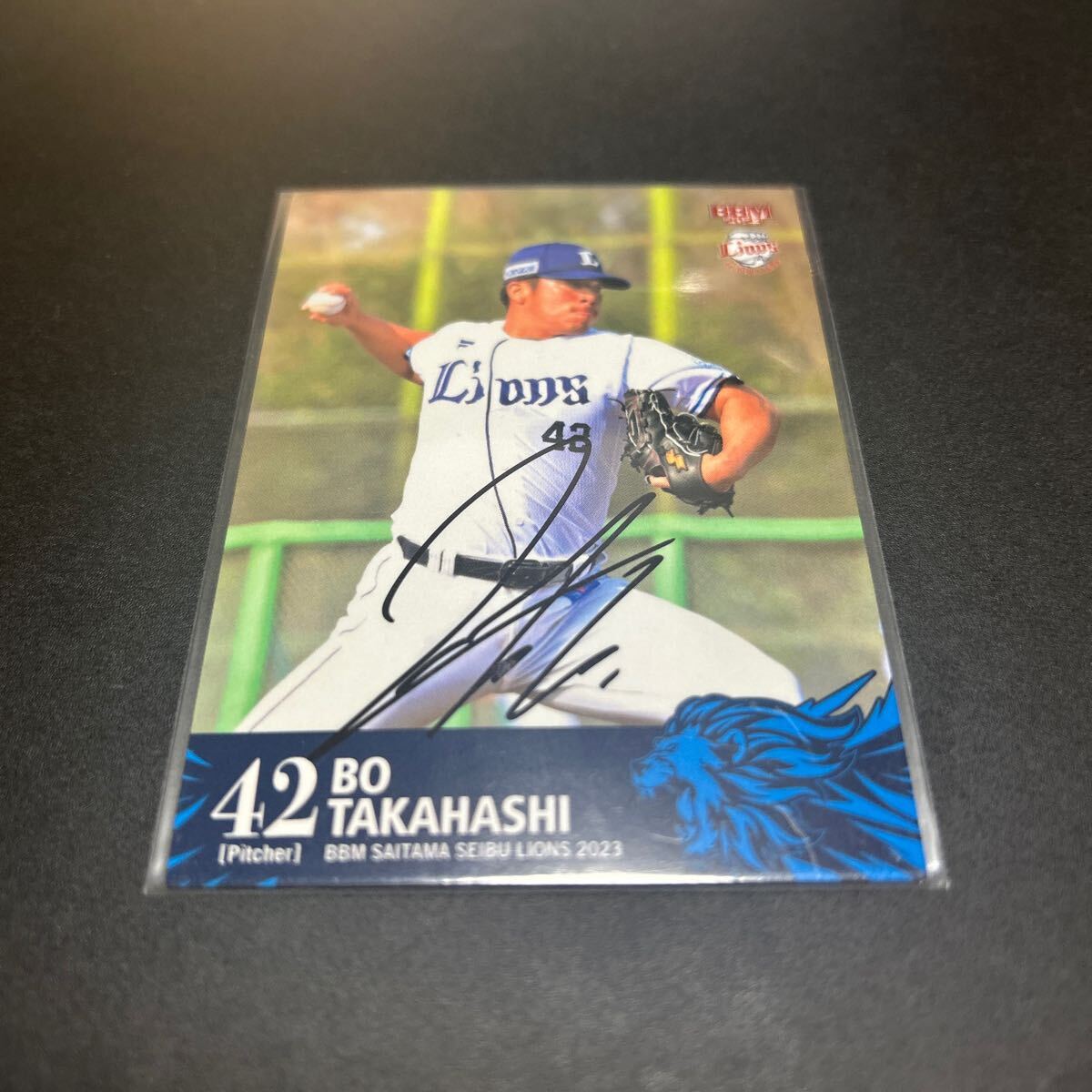 BBM EPOCH 2023 埼玉西武ライオンズ ボー・タカハシ 直筆サインカード拍卖