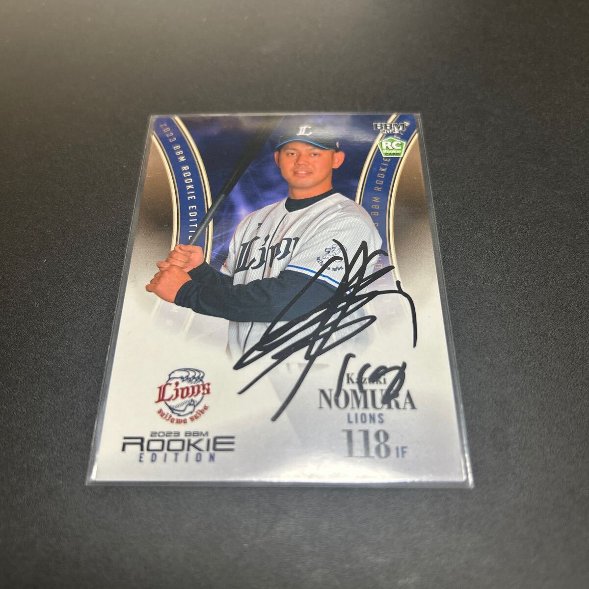BBM EPOCH 2023 埼玉西武ライオンズ 野村和輝 直筆サインカード拍卖