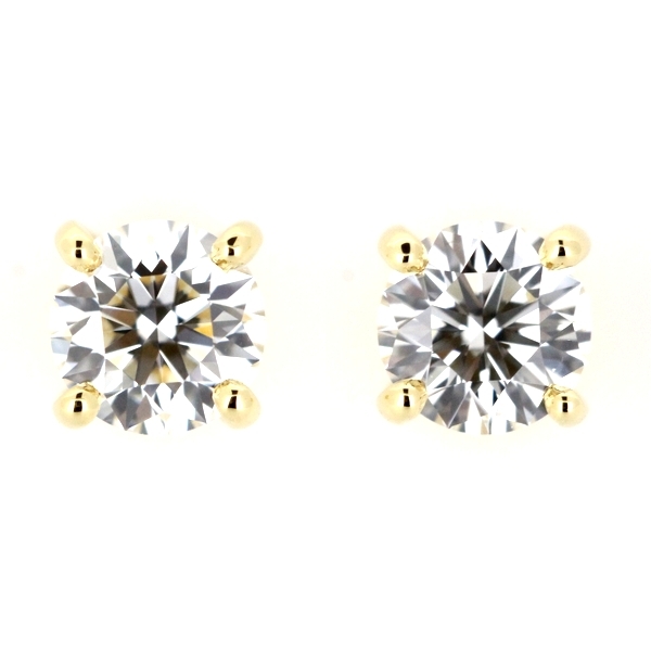 ダイヤモンド 0.200/0.203ct F/D-VVS2-VG ピアス K18YG拍卖
