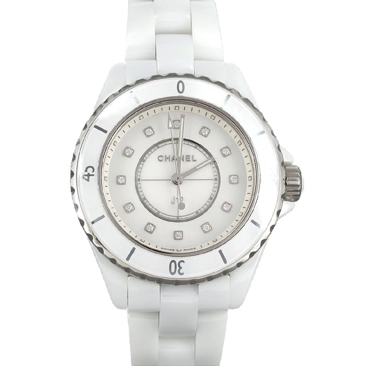 シャネル J12 33mmセラミック・12P H5704 セラミック クォーツ拍卖