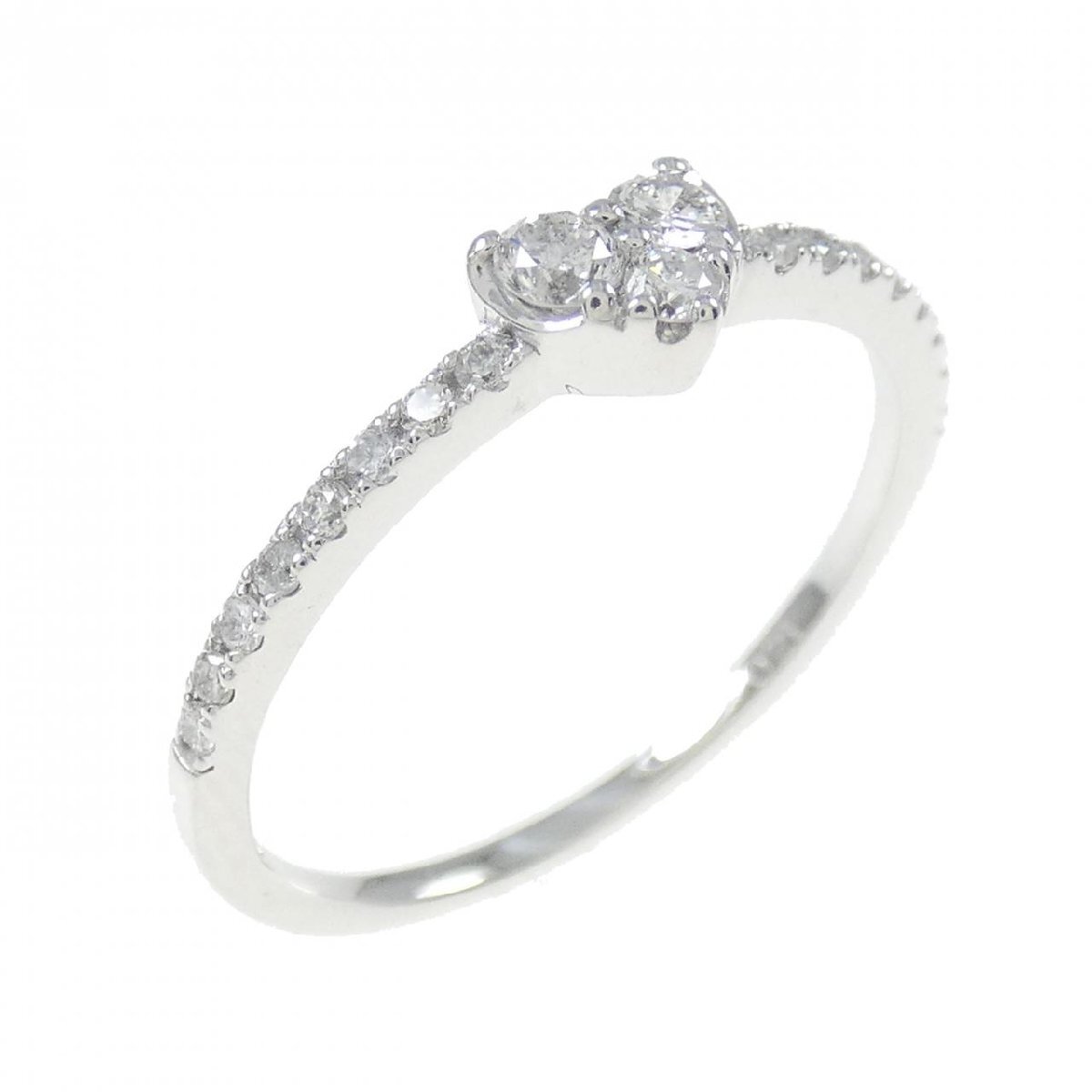 K18WG ハート ダイヤモンド リング 0.21CT拍卖