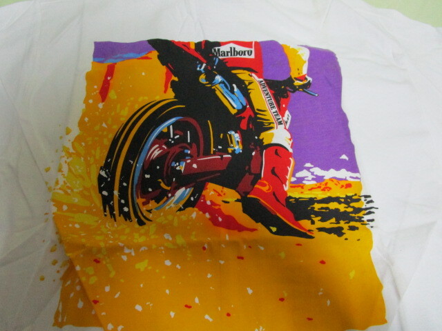 90s USA製 Marlboro マルボロ マールボロ ポケット Tシャツ オフロードバイク絵柄 ADVENTURE TEAM アドベンチャーチーム 未使用品拍卖