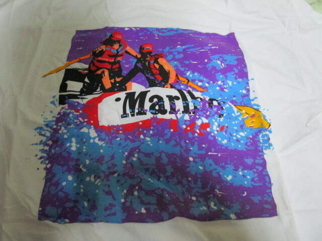 90s USA製 Marlboro マルボロ マールボロ ポケット Tシャツ カヌー絵柄 ADVENTURE TEAM アドベンチャーチーム 未使用品拍卖