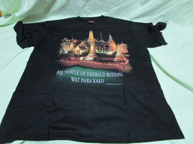 タイランド製 THAI LAND Tシャツ 100%コットン ワット・プラケオ(エメラルド寺院)WAT PHRA KAEO 未使用品拍卖