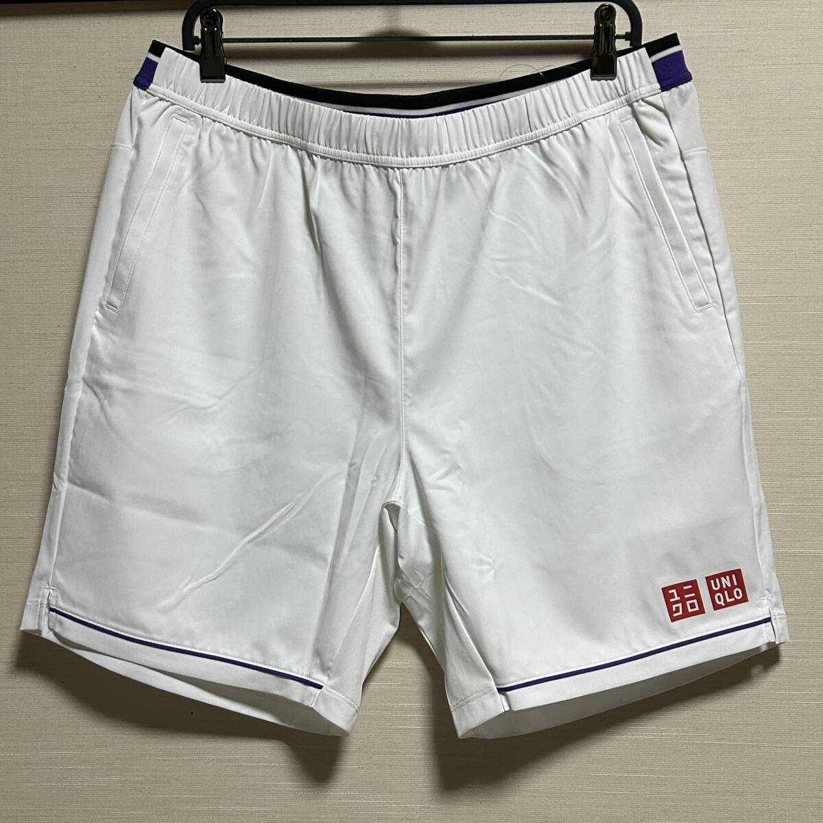 UNIQLO(ユニクロ) - RF ドライ ショートパンツ XLサイズ 白色 ロジャー・フェデラー ショーツ 速乾 テニス スポーツ (タグ付き 未着用品)拍卖